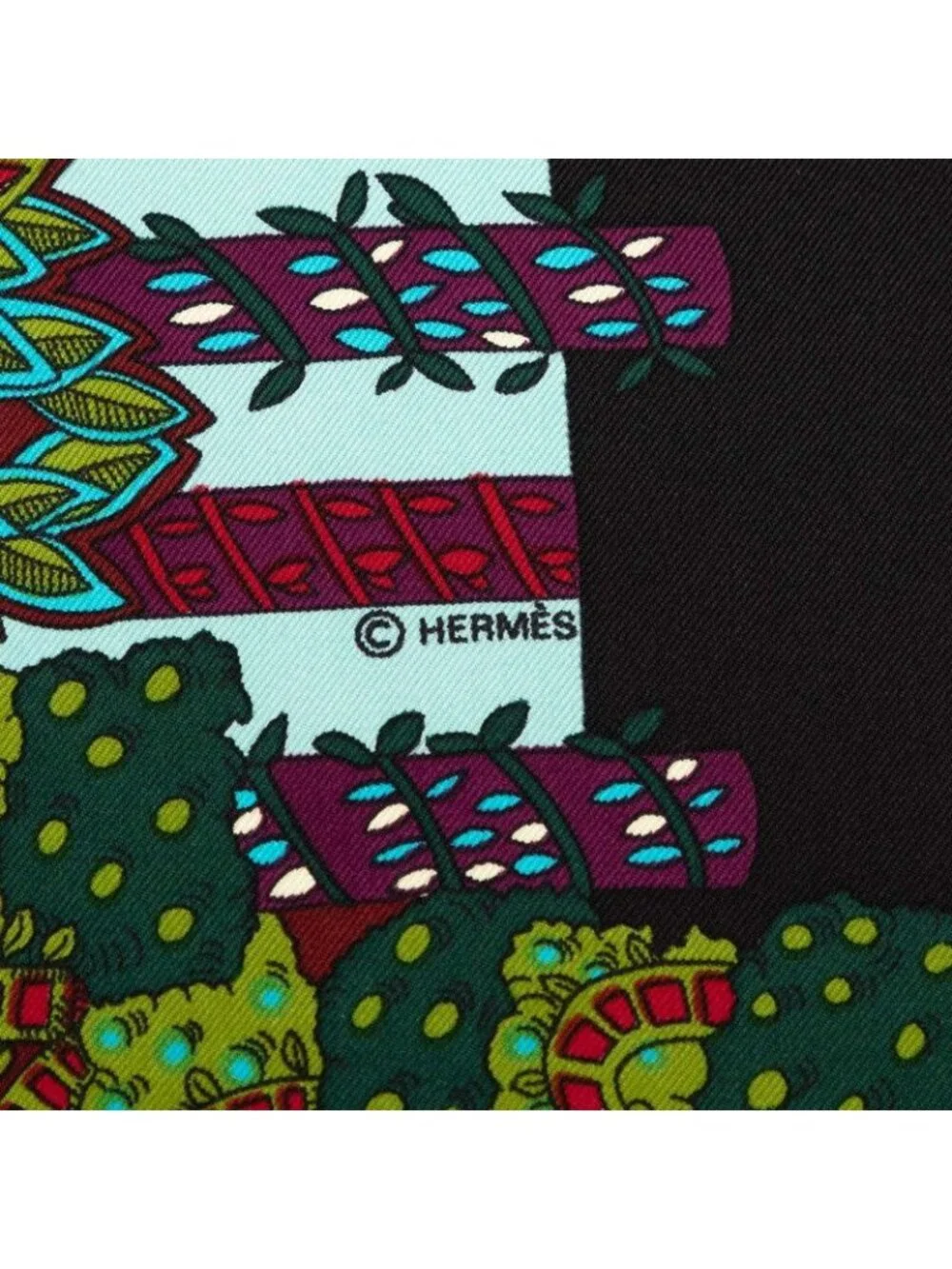 Hermes Carre 90 le Paradis du Roy Scarf Multicolor Silk